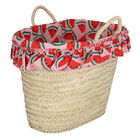 Girls Beige Straw Bag, 1, hi-res