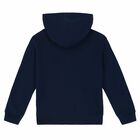 Boys Navy Logo Zip Up Top, 1, hi-res