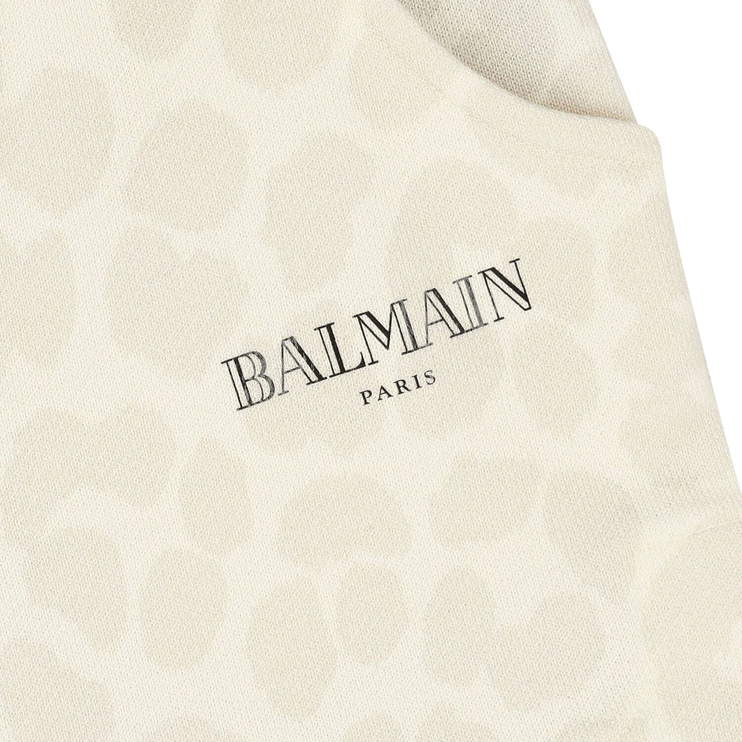 Girls Beige Logo Shorts, 1, hi-res