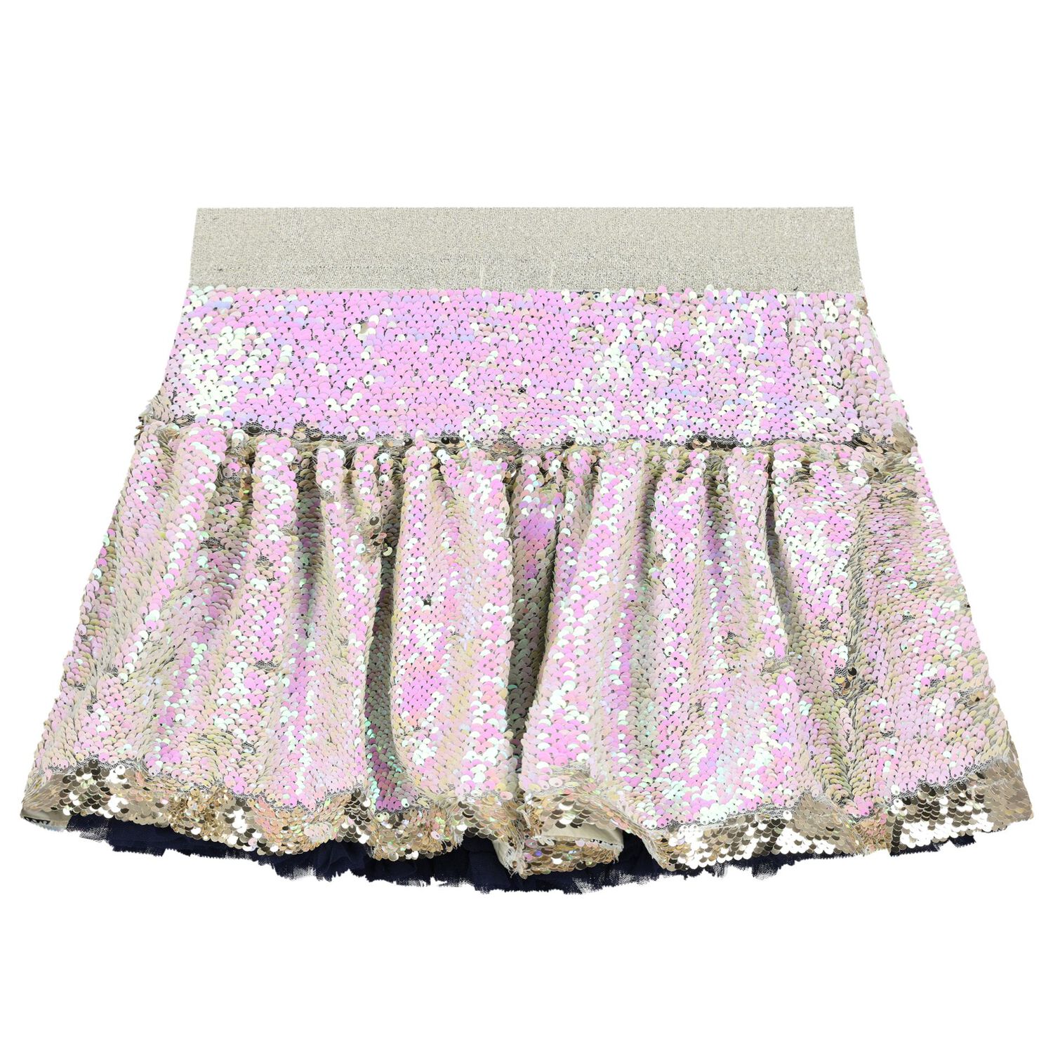 Girls Gold Reversible Sequins Skirt, 1, hi-res image number null