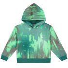 Boys Green Logo Hooded Top, 1, hi-res