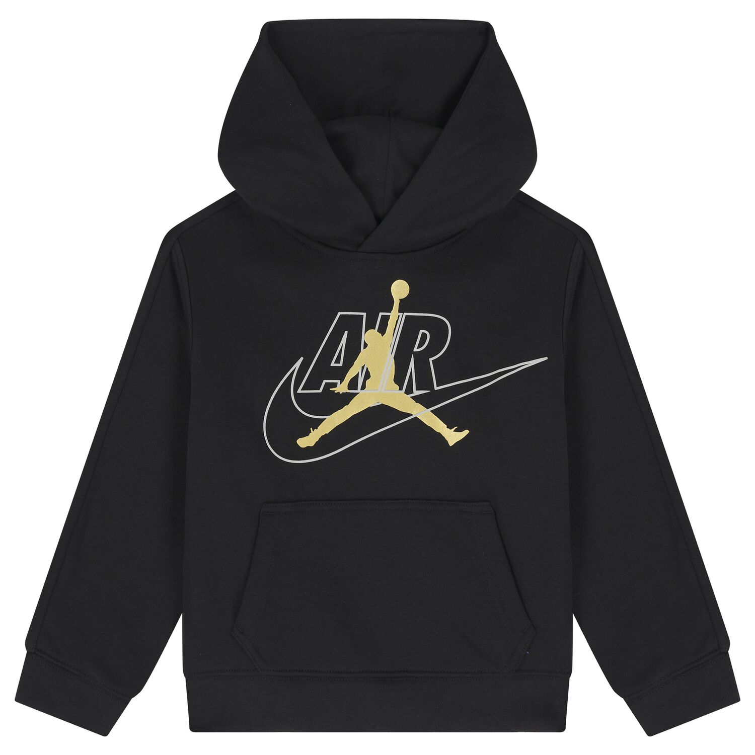 Boys Black Jordan Logo Hooded Top, 1, hi-res