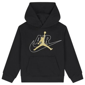 Boys Black Jordan Logo Hooded Top