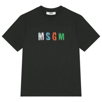 Boys Black Logo T-Shirt