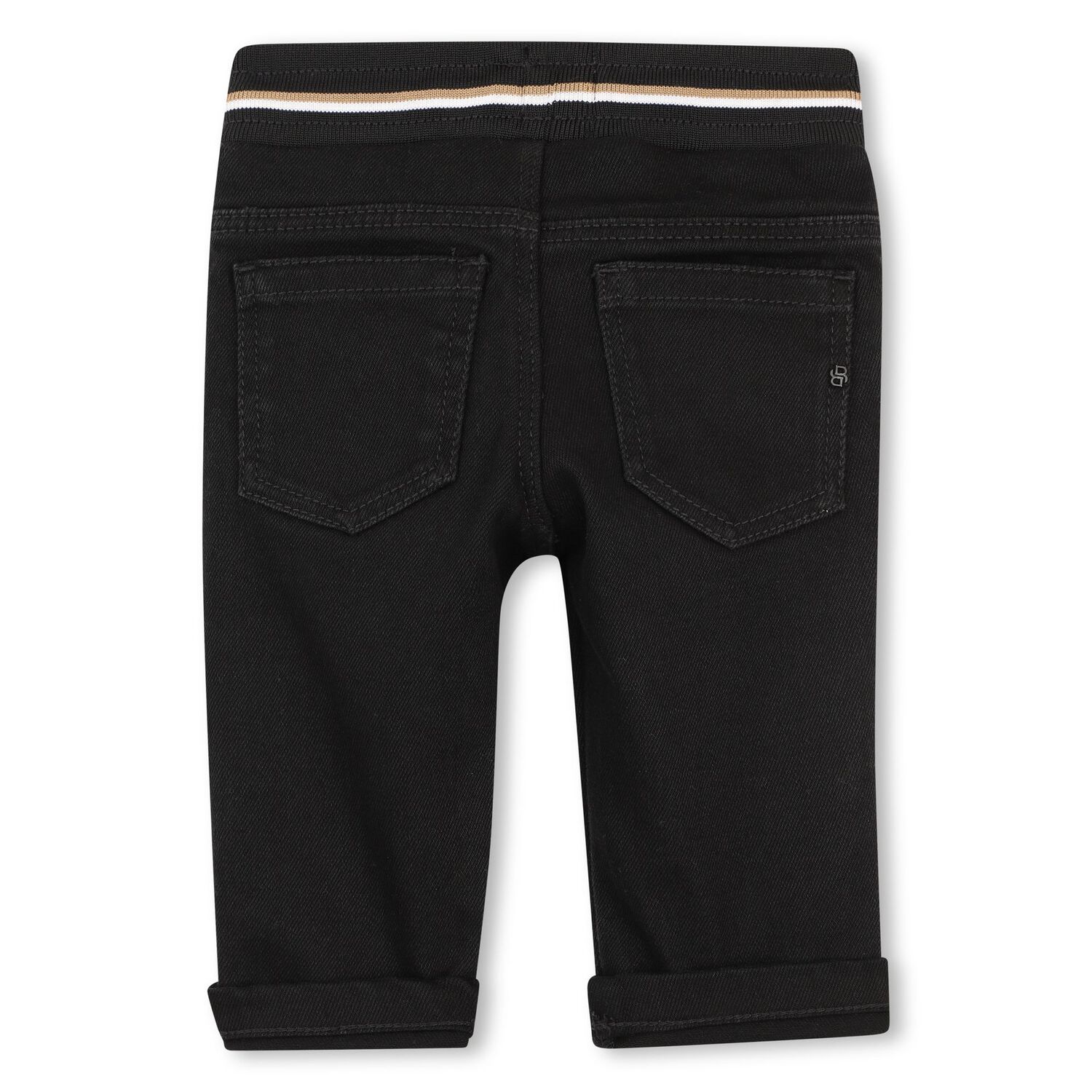 Younger Boys Black Denim Jeans, 1, hi-res