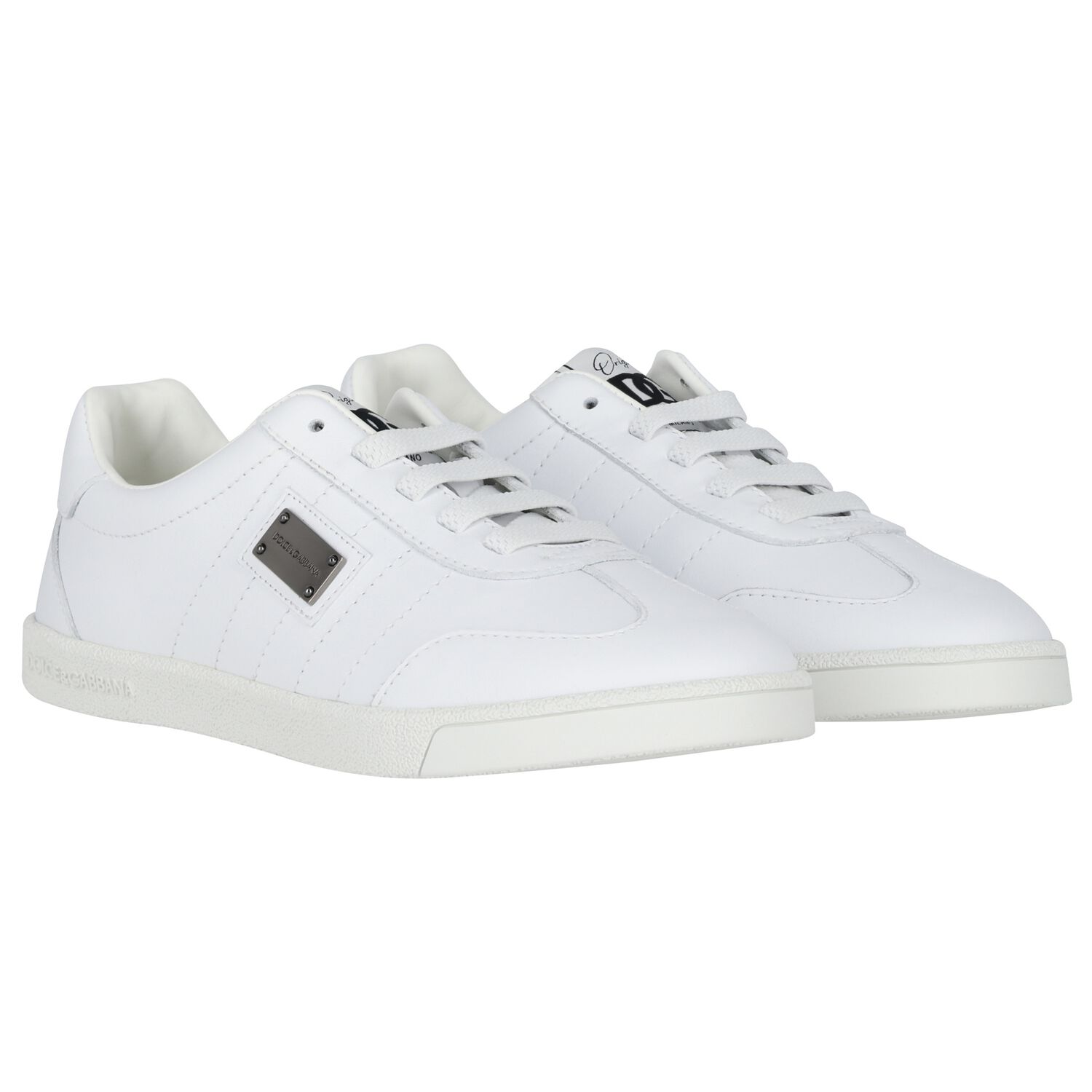 White Logo Trainers, 1, hi-res
