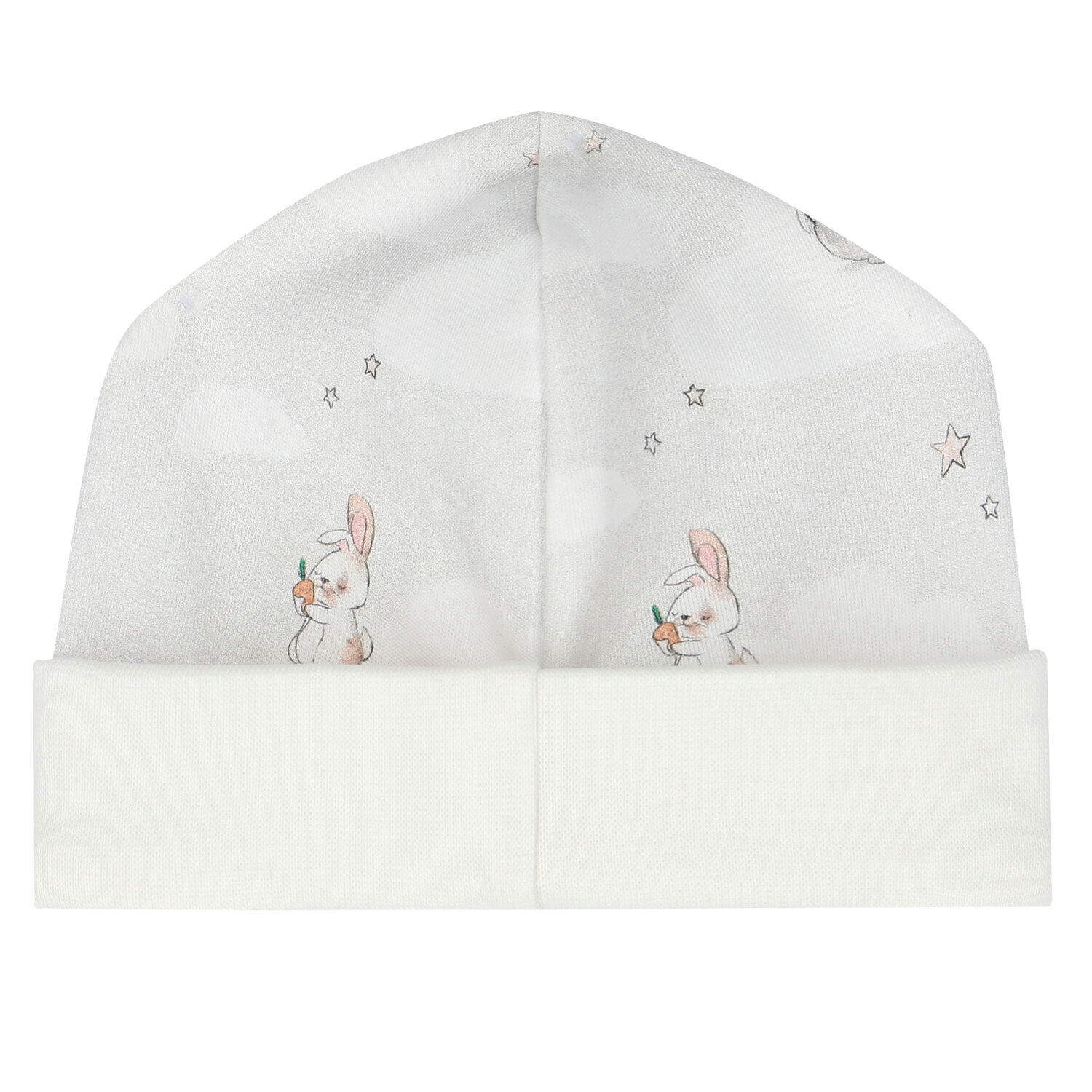 Grey Bunny Clouds Baby Hat, 1, hi-res
