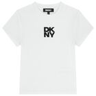 Girls Mini Me White & Black Logo Dress Set, 1, hi-res