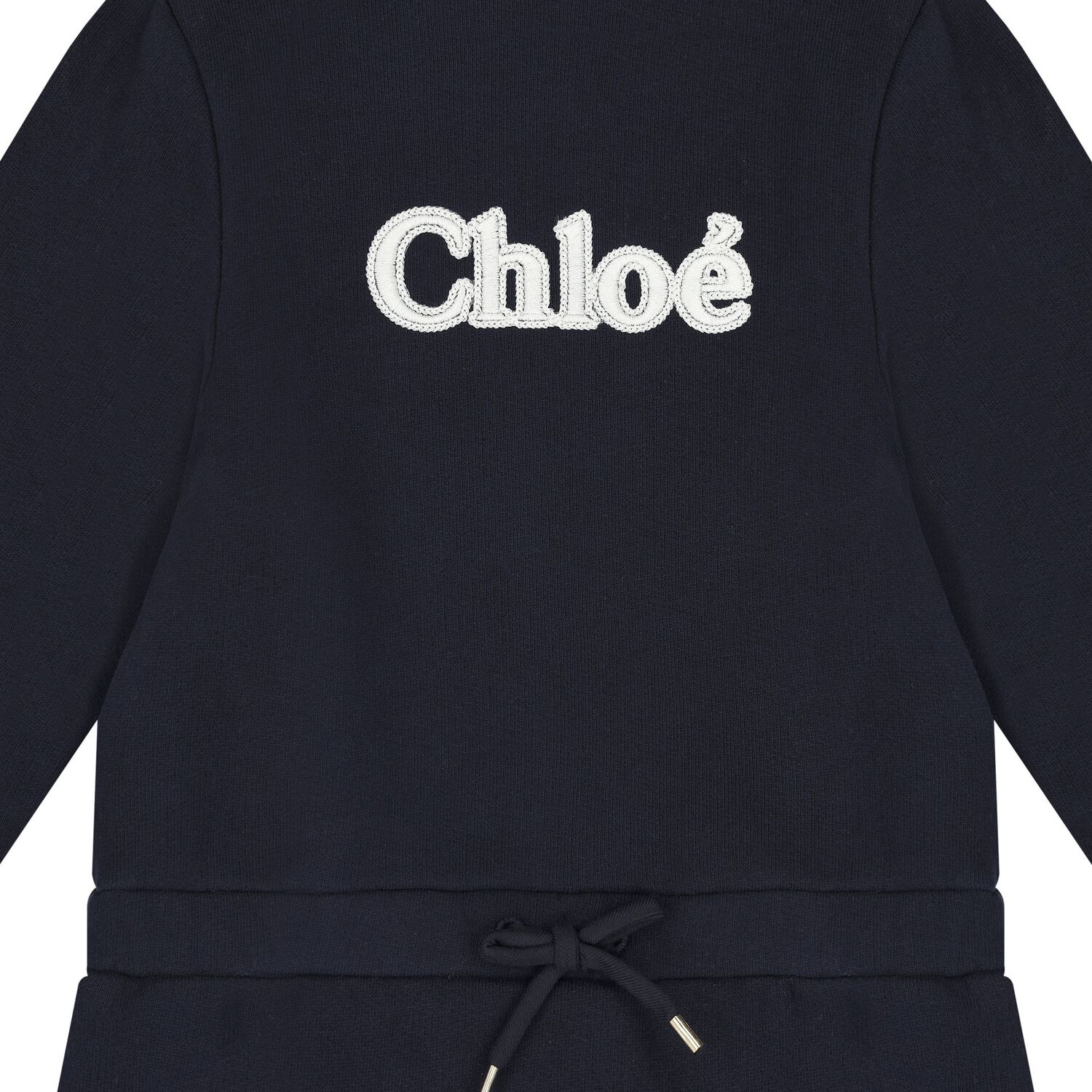 Younger Girls Navy Blue Logo Dress, 1, hi-res