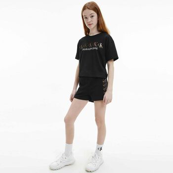 Girls Black Logo Shorts