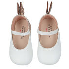 Baby Girls White & Gold Pre Walker Shoes, 1, hi-res