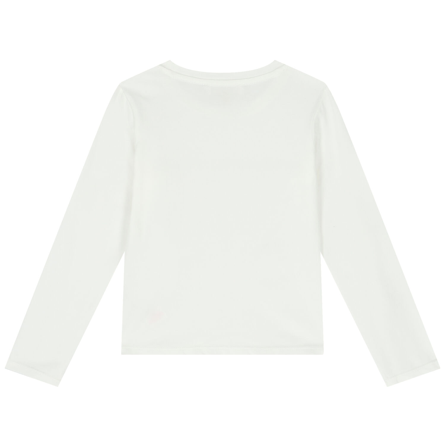 Girls Ivory Logo Long Sleeve Top, 3, hi-res