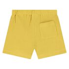 Younger Boys Yellow Cotton Jungle Shorts Set, 1, hi-res
