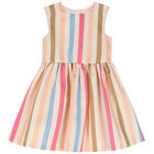 Girls Multi-Colored Striped Dress, 1, hi-res