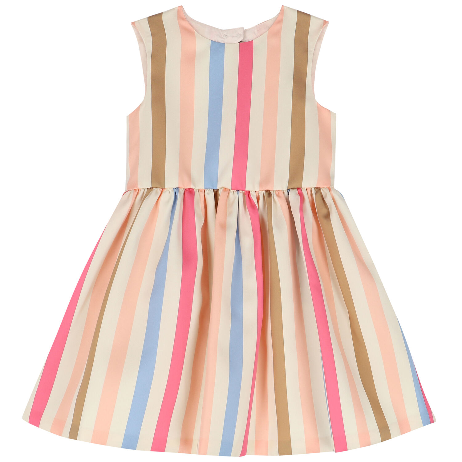 Girls Multi-Colored Striped Dress, 1, hi-res