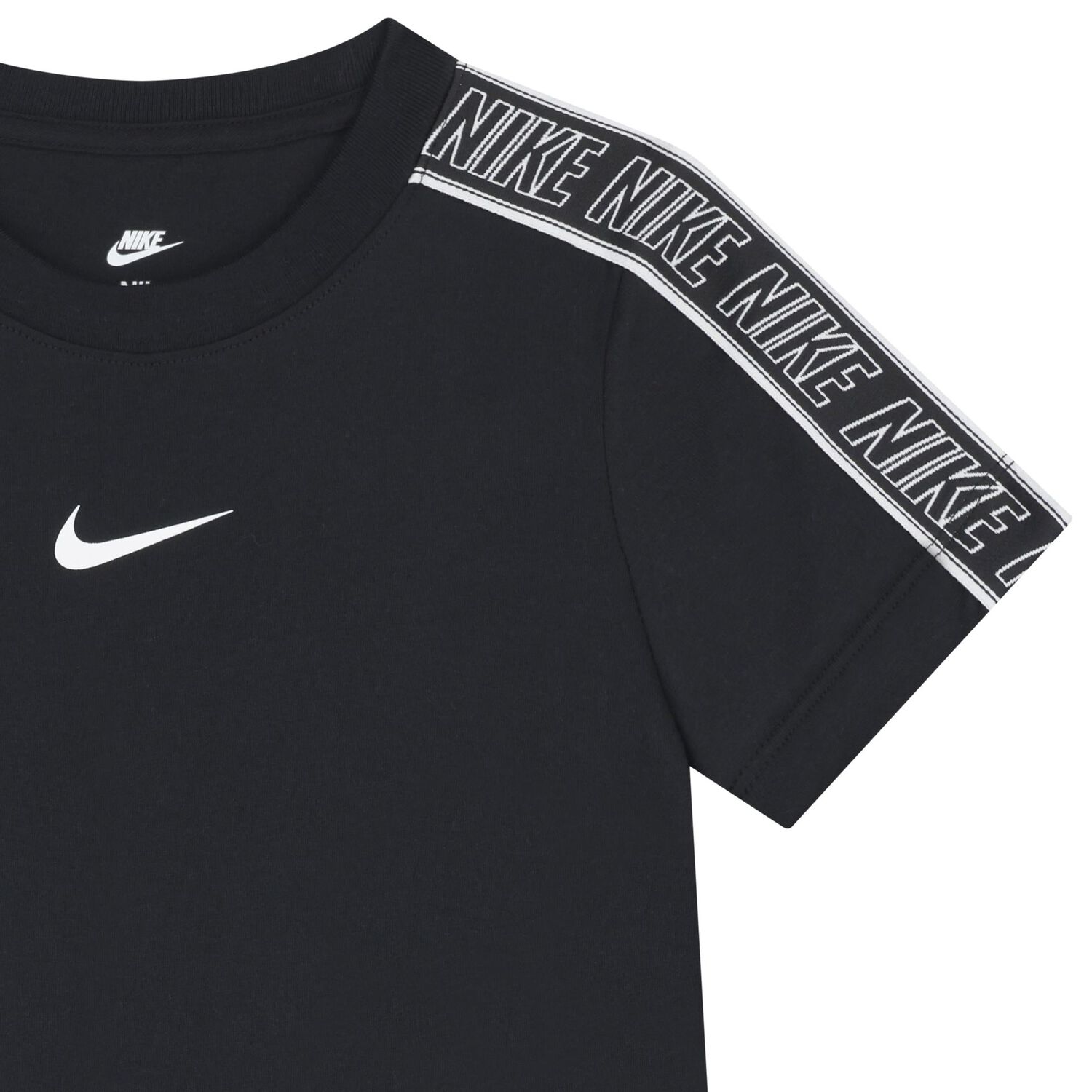 Boys Black Logo T-Shirt, 1, hi-res