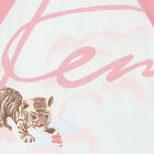 Baby Girls White & Pink Logo Romper, 1, hi-res