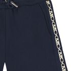 Girls Navy Blue Logo Shorts, 2, hi-res