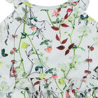 Baby Girls White Floral Swimsuit, 1, hi-res