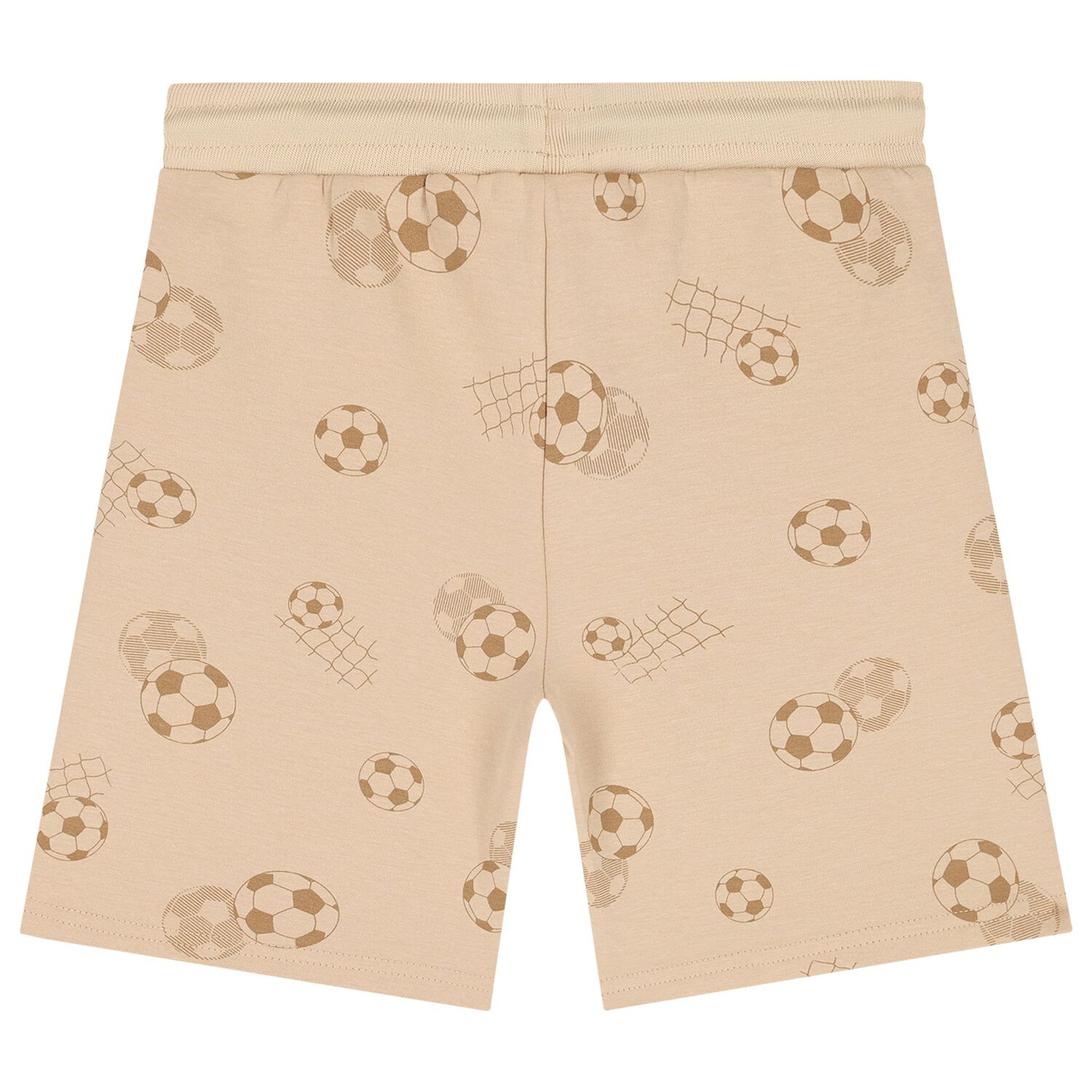 Boys Beige Football Shorts, 1, hi-res