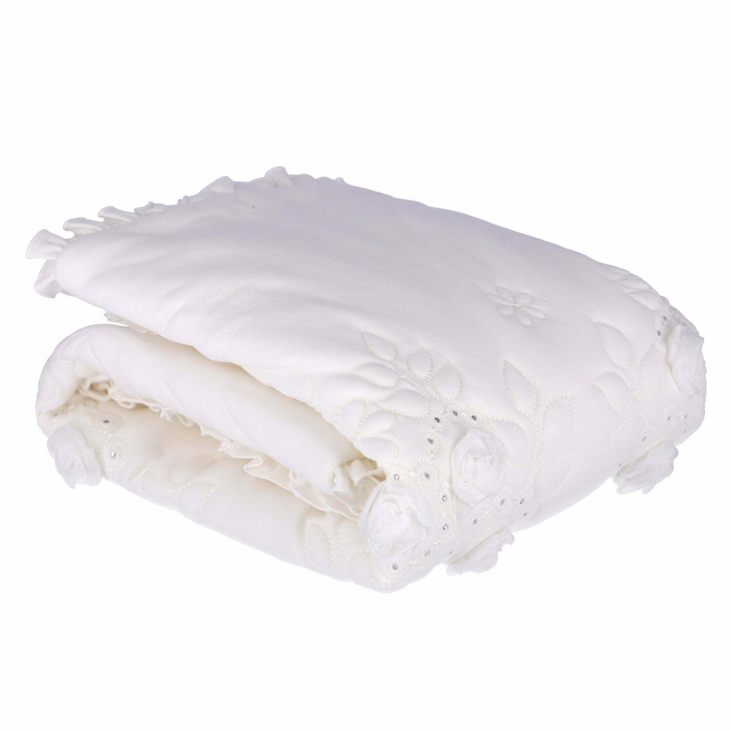 Baby Girls White Blanket, 1, hi-res image number null