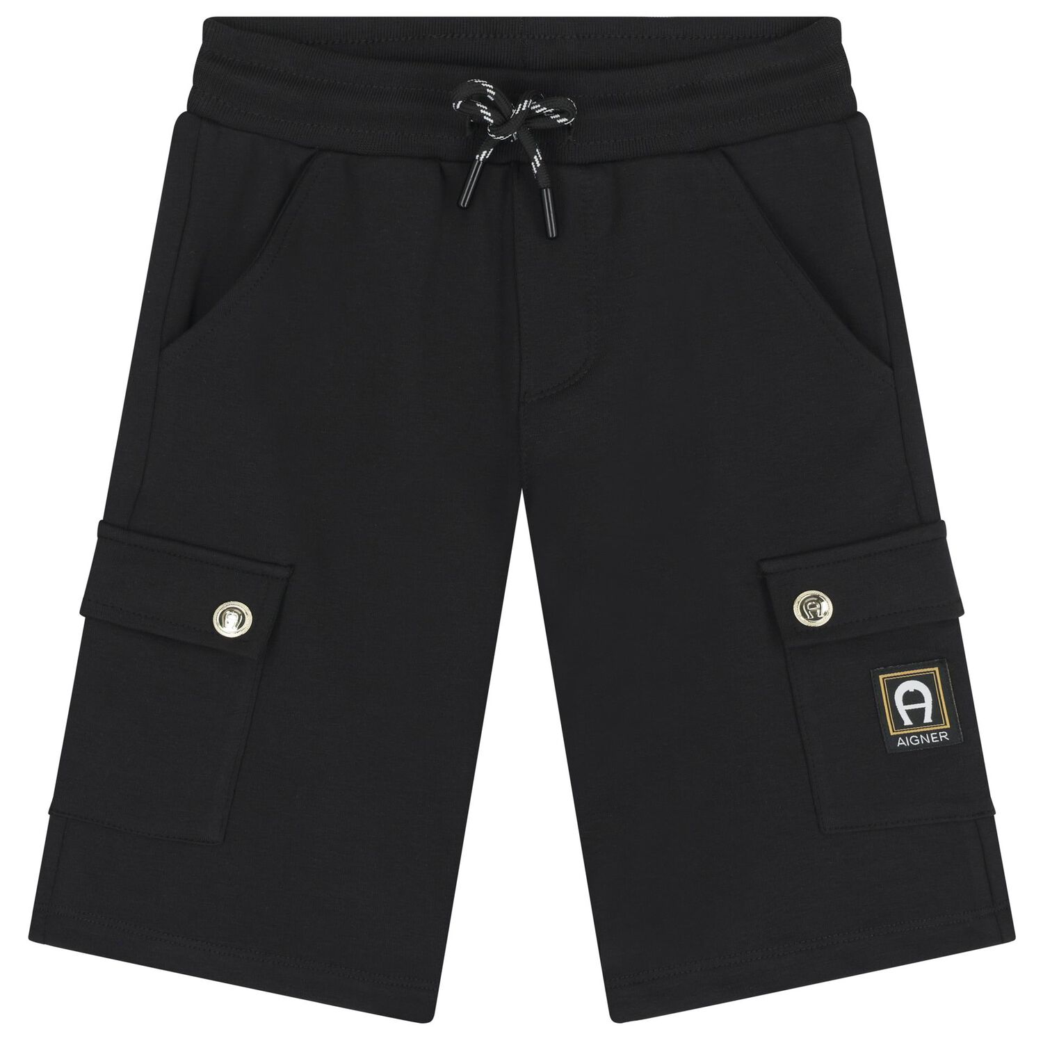 Boys White & Black Logo Shorts Set, 1, hi-res