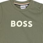 Younger Boys Green Logo T-Shirt, 2, hi-res