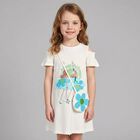 Girls Ivory Ruffled Dress Set, 2, hi-res