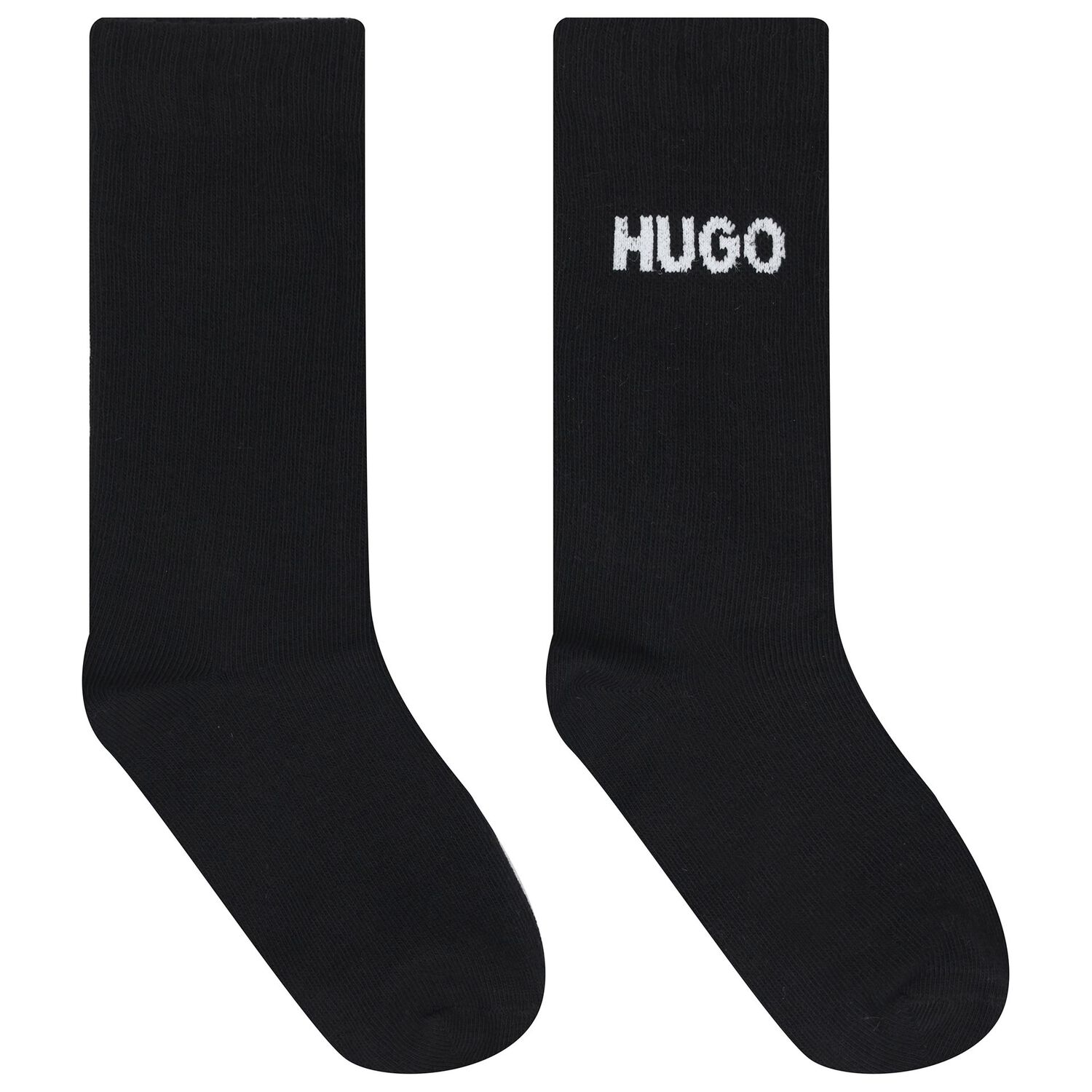 Boys Black & White Logo Socks (2 Pack), 1, hi-res image number null