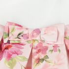 Younger Girls White & Pink Floral Satin Dress, 1, hi-res