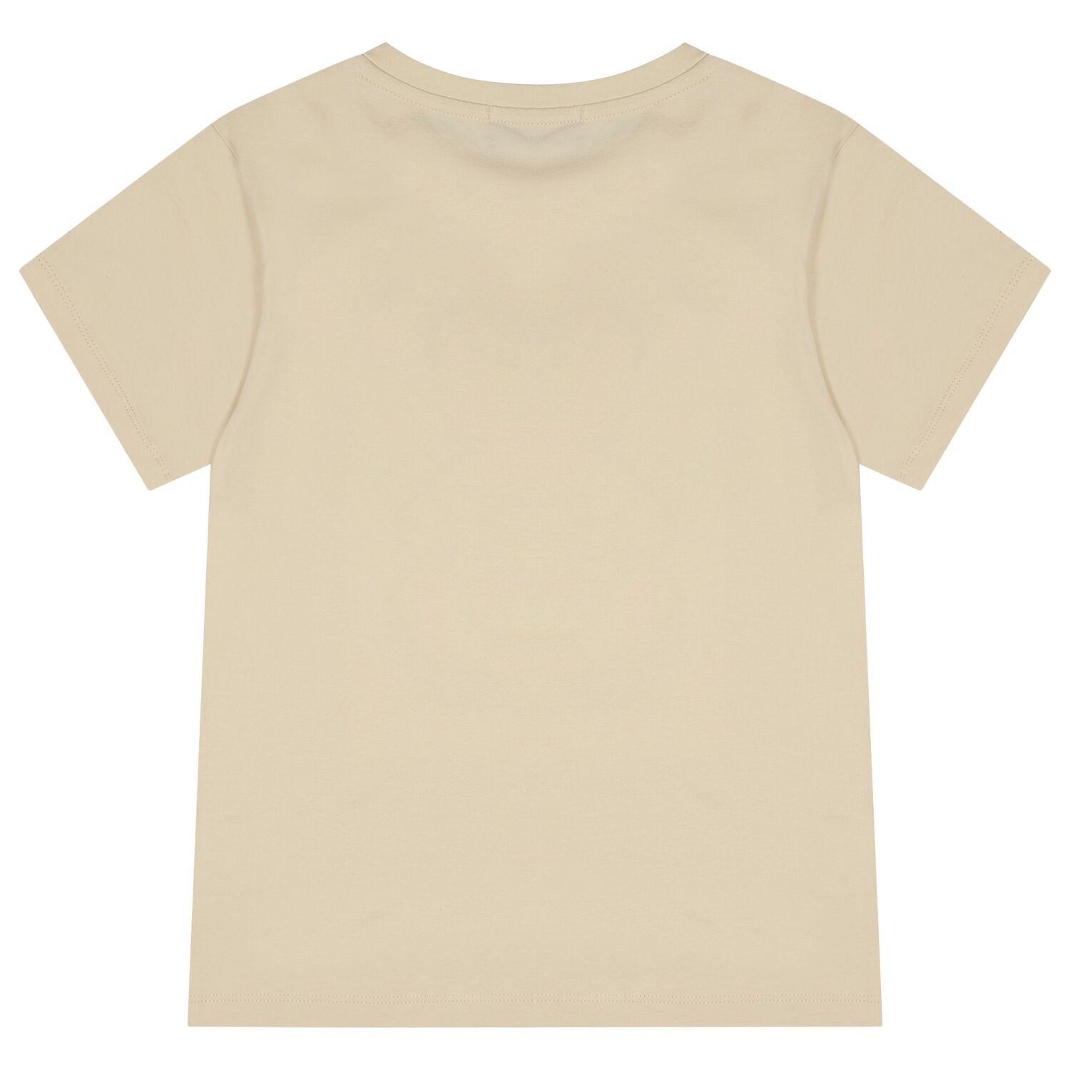 Girls Beige Faux Fur Teddy Bear Logo T-Shirt, 3, hi-res