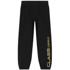 Black & Gold Logo Joggers, 1, hi-res