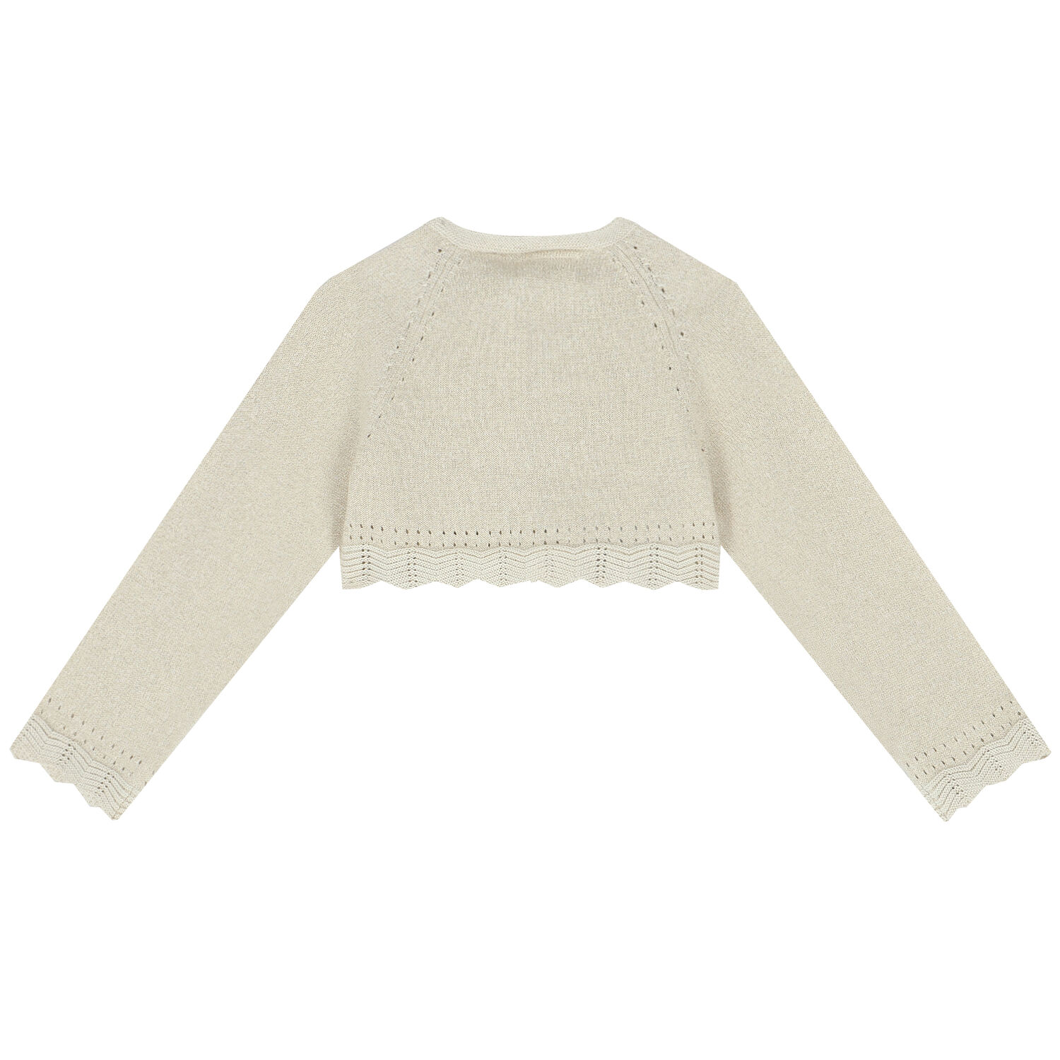 Baby Girls Beige Bolero Cardigan, 1, hi-res image number null