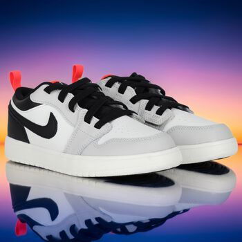 White, Grey & Black Air Jordan 1 Low Alt Trainers