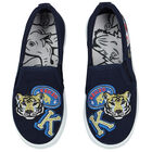 Navy Blue Slip-On Trainers, 1, hi-res