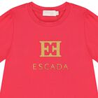 Girls Pink Logo Dress, 1, hi-res