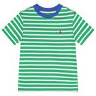 Boys White & Green Logo T-Shirt, 1, hi-res