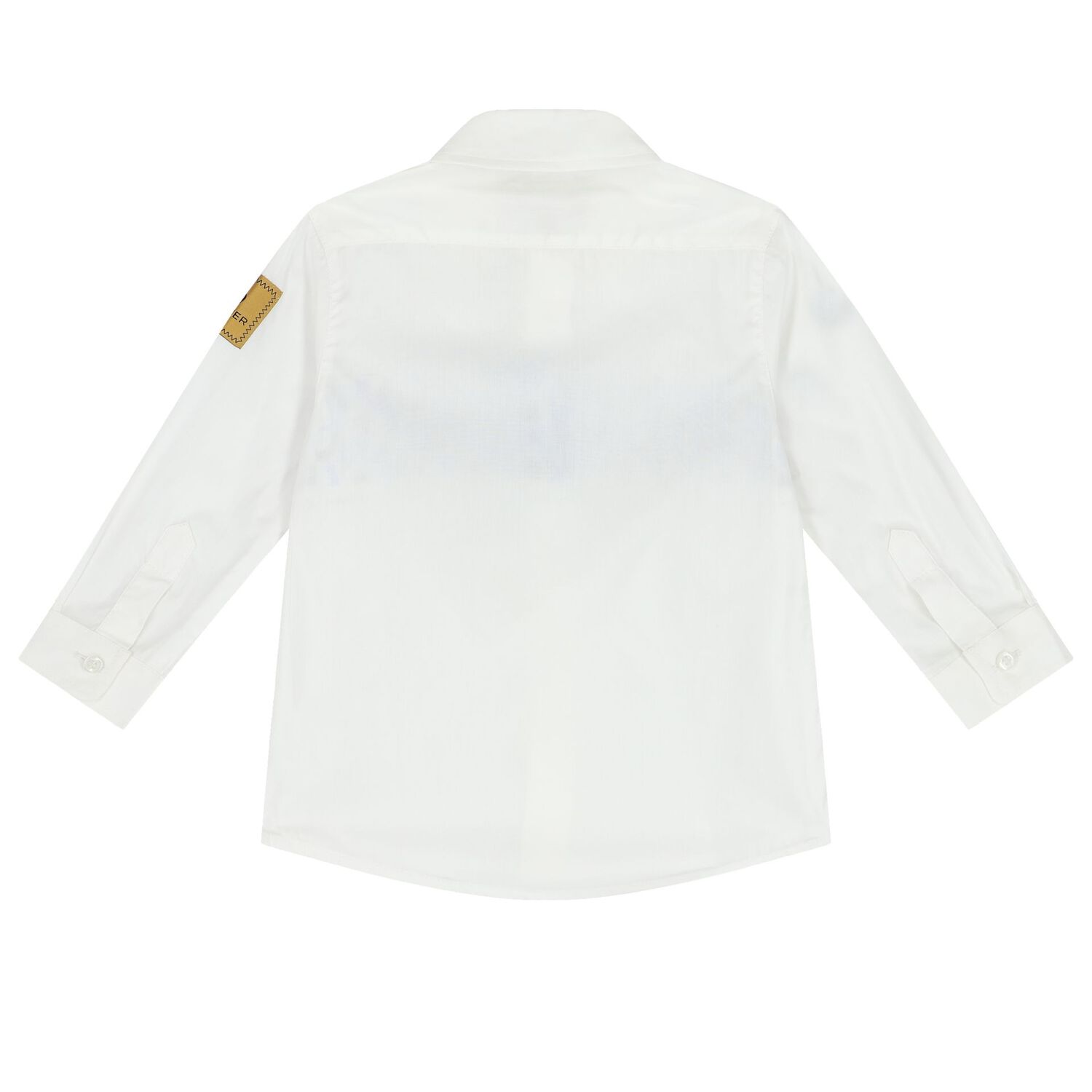 Younger Boys White & Blue Logo Shirt, 2, hi-res