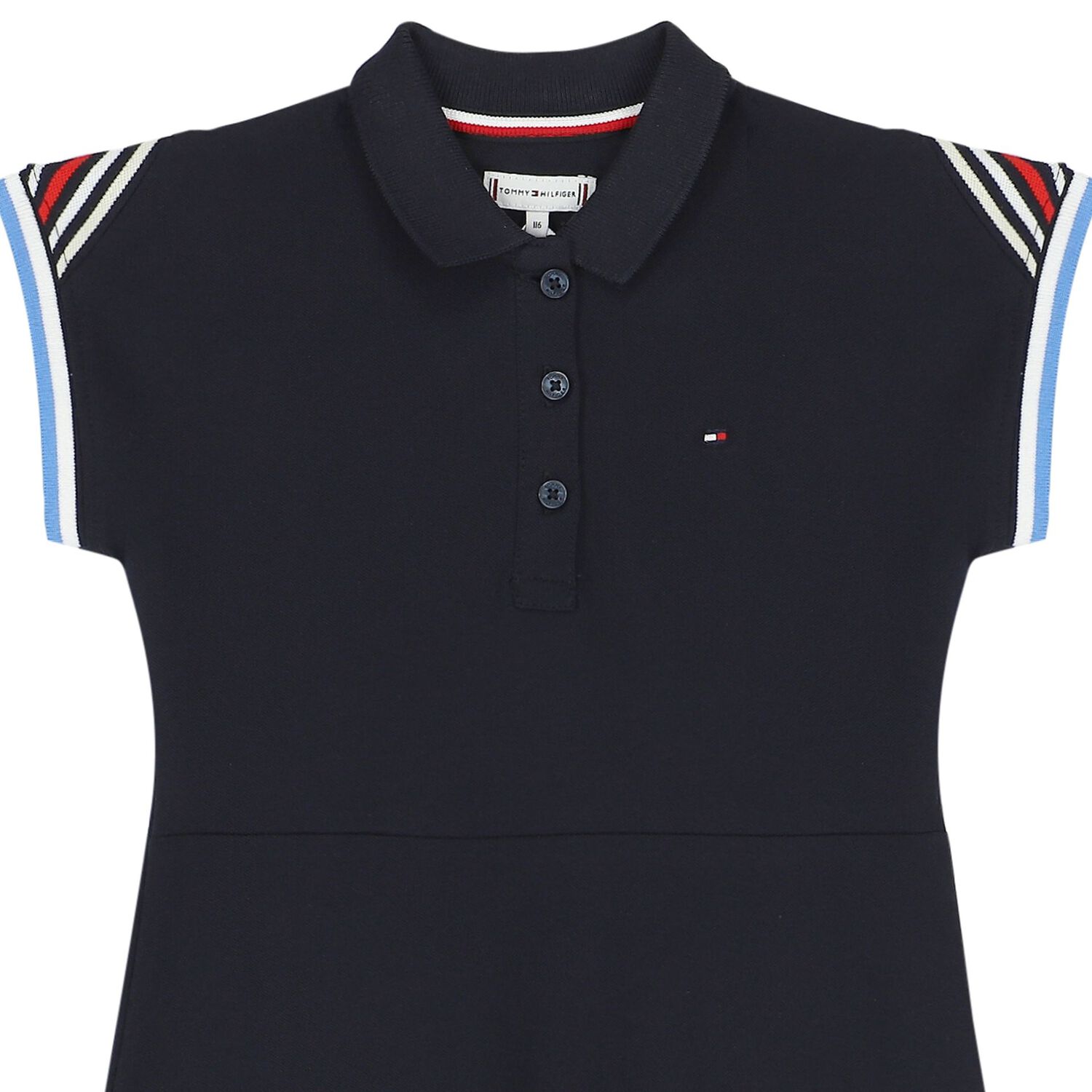 Girls Navy Blue Logo Polo Dress, 1, hi-res image number null