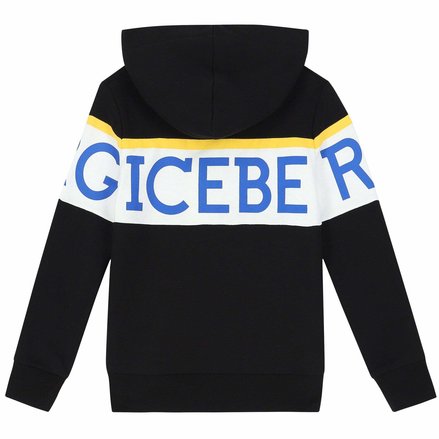 Boys Black Logo Hooded Top, 1, hi-res image number null