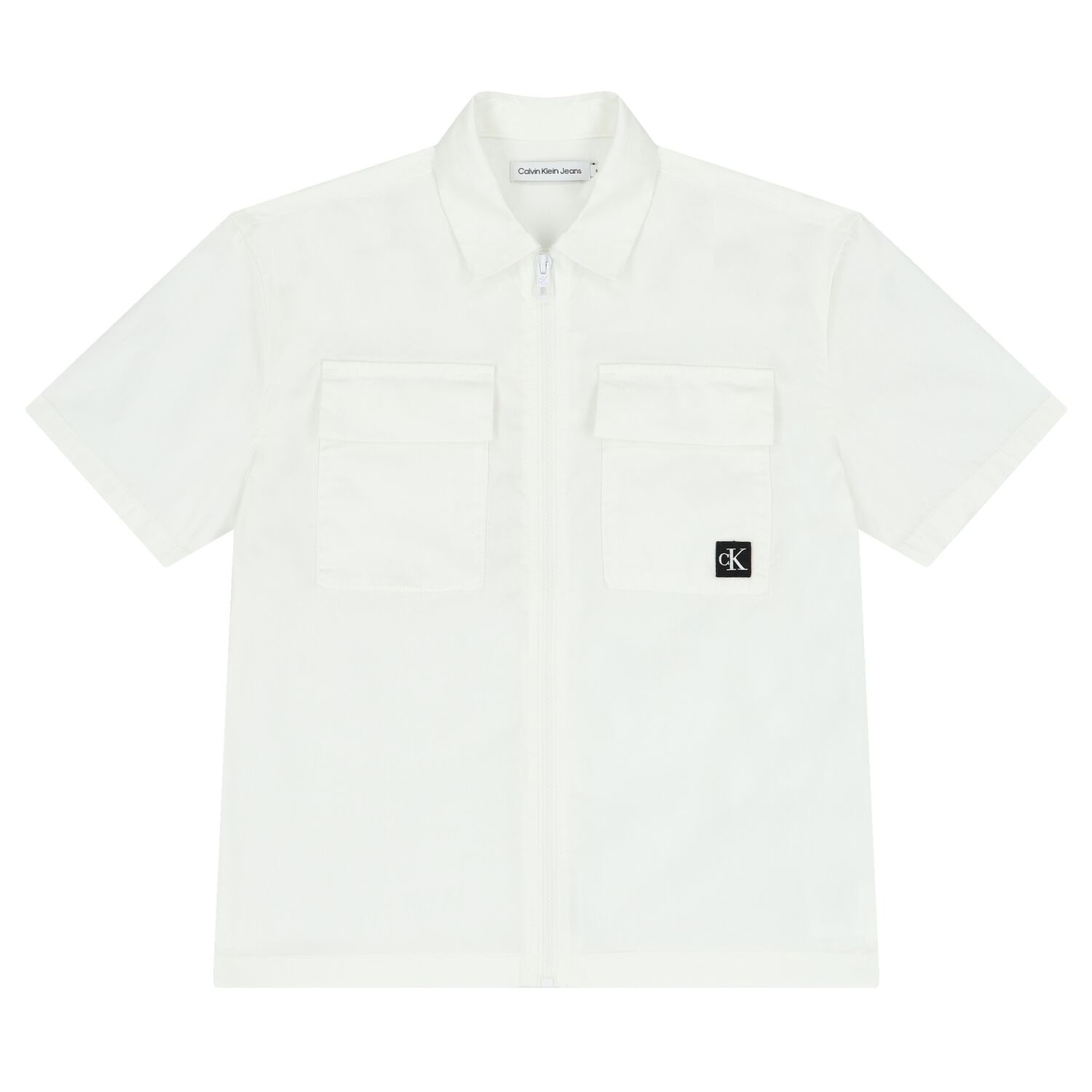 Boys White Logo Shirt, 2, hi-res