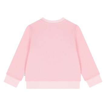 Younger Girls Pink Bird Logo Sweatshirt