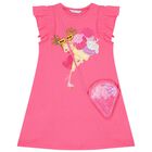 Girls Pink Dress Set, 2, hi-res