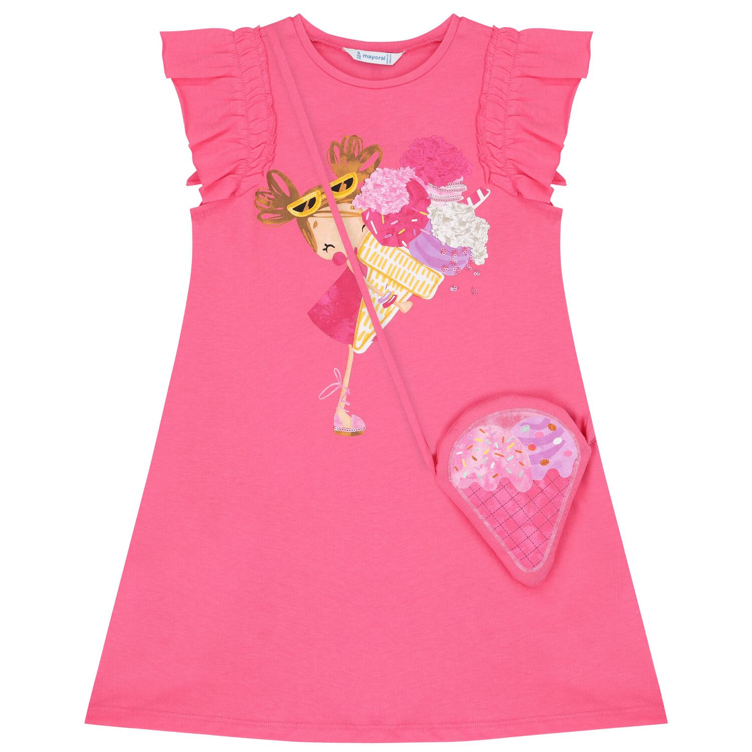 Girls Pink Dress Set, 2, hi-res image number null