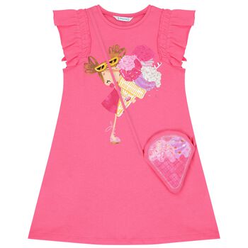 Girls Pink Dress Set