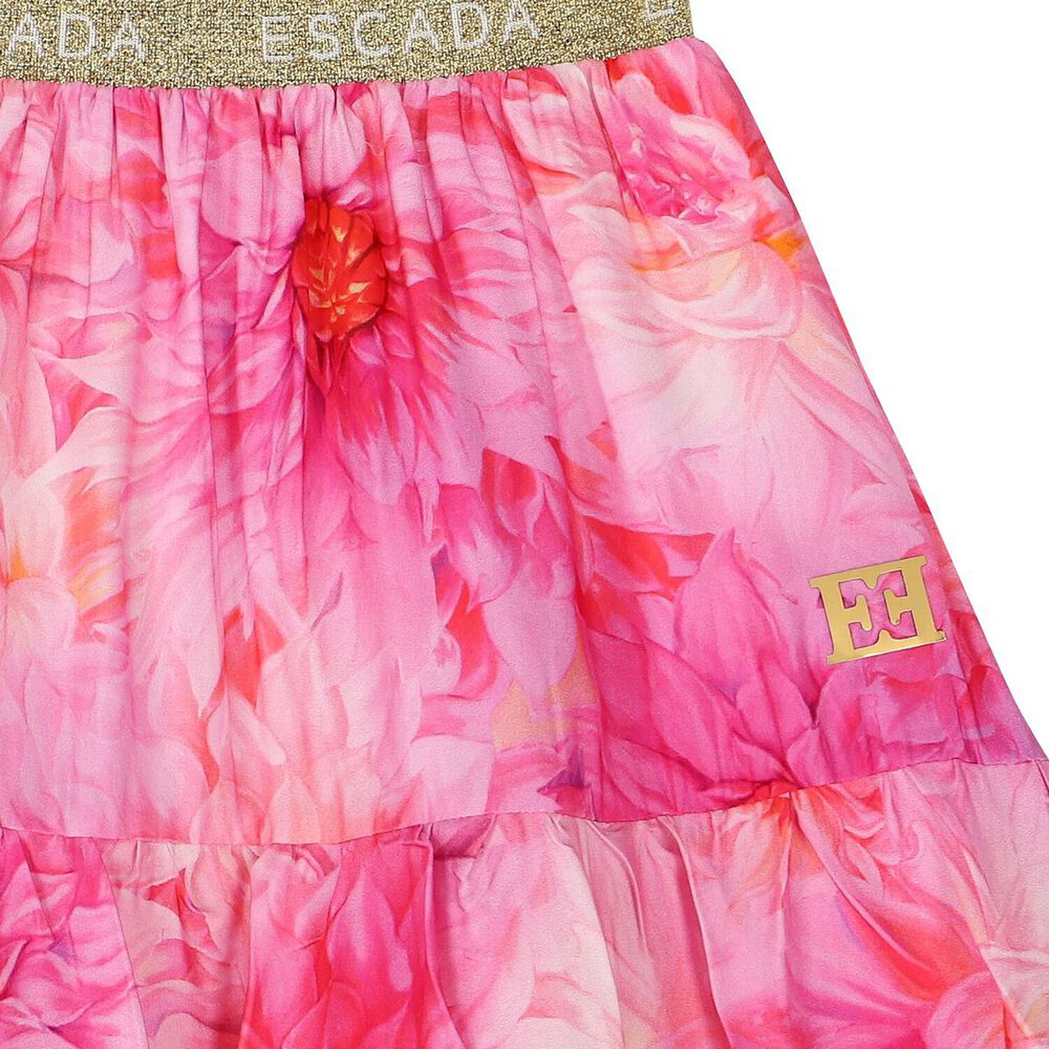 Girls Pink Floral Skirt, 1, hi-res image number null