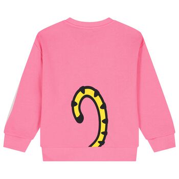 Girls Pink Tiger Logo Sweatshirt
