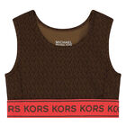 Girls Brown Logo Bra Top, 1, hi-res