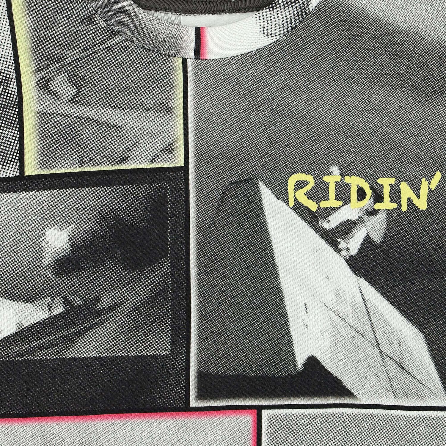 Boys Grey Snowboarder T-Shirt, 1, hi-res image number null