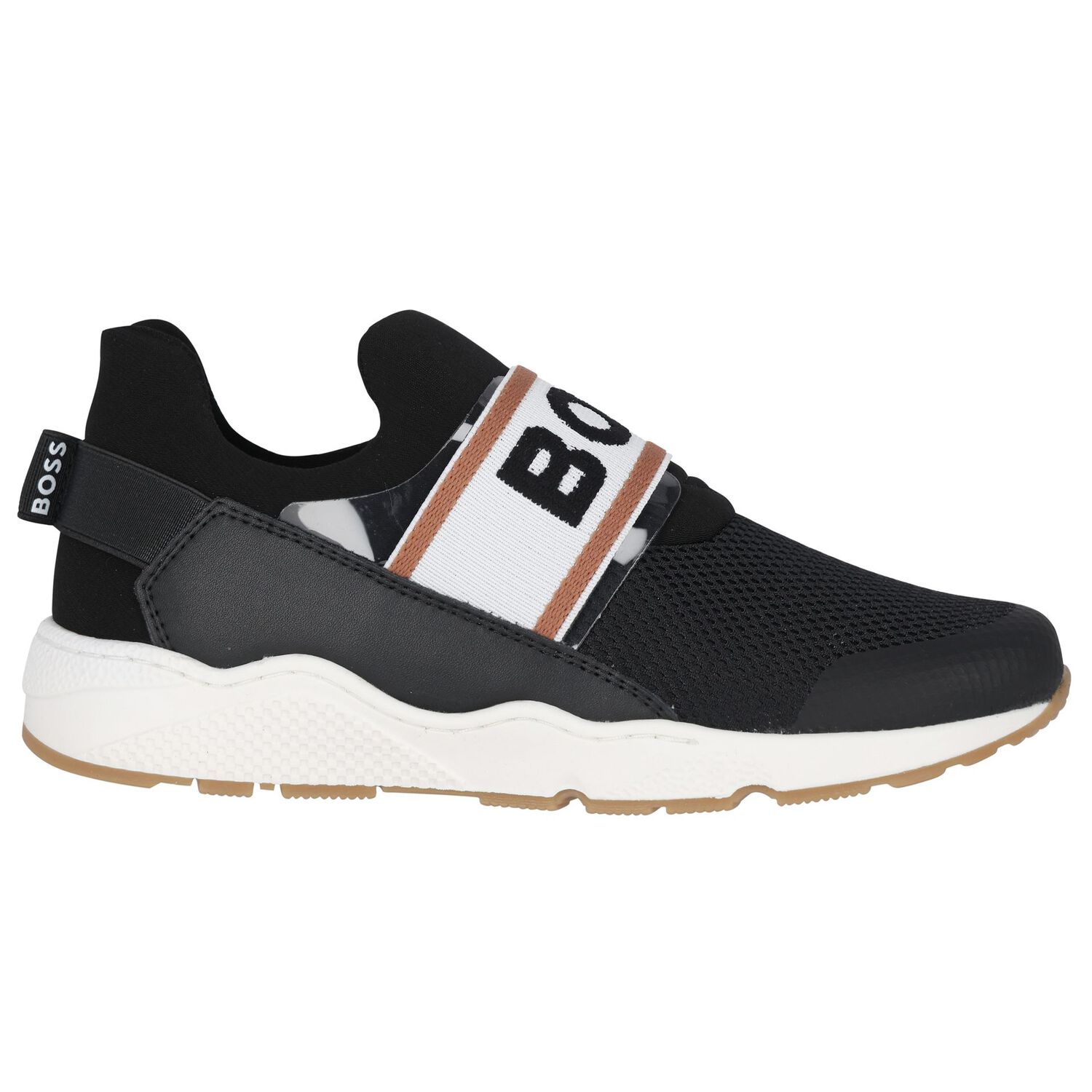 Boys Black Logo Trainers, 1, hi-res image number null